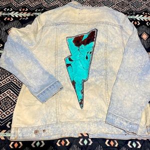 Women’s denim hand painted jacket